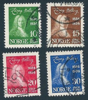 Norwegen, 1934, Mi.-Nr. 168-171, Gestempelt - Oblitérés