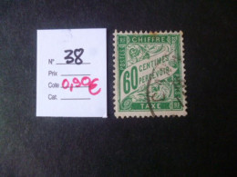 Timbre France Oblitéré  Taxe N° 38 - 1859-1959 Usados