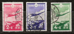 Japon 1937 N° Y&T : 243 à 245 Obl. - Gebraucht