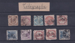 JOLI LOT DE TIMBRES TELEGRAPHE DE 1885 ET AUTRES.BELLE COTE. INTERESSANT. A VOIR - Telegraph Stamps