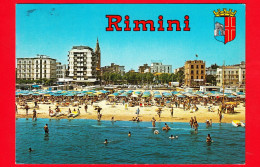 ITALIA - EMILIA-ROMAGNA - Rimini - Piazza Tripoli - Alberghi - Spiaggia - Cartolina Viaggiata Nel 1981 - Rimini