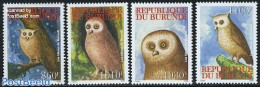 Burundi 2009 Owls 4v, Mint NH, Nature - Birds - Owls - Other & Unclassified