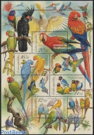 Czech Republic 2004 Parrots S/s, Mint NH, Nature - Birds - Parrots - Andere & Zonder Classificatie