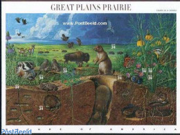 United States Of America 2001 Great Pains Prairie 10v M/s, Mint NH, Nature - Animals (others & Mixed) - Birds - Butter.. - Neufs