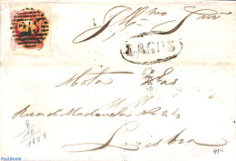 Portugal 1858 Letter From Lagos Via Faro To Lisboa, Postal History - Brieven En Documenten