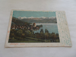 OBERHOFEN THURNESEE  BERNE ( SUISSE SWITZERLAND ) BELLE VUE AERIENNE COLORISER 1905 - Oberhofen Am Thunersee