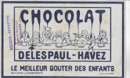 Buvard Annees  50's NEUF  CHOCOLAT DELESPAUL HAVEZ - Kakao & Schokolade