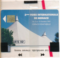 Monaco - Publiques N° Phonecote MF18 - 3e FOIRE Internationale De MONACO (500U GEM NSB) - Monaco