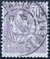 YT 128 Paris Affranchissements, 1902 Mouchon 30 C Violet (timbre 20 €) France – 2cata - 1900-02 Mouchon