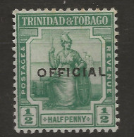 Trinidad & Tobago, 1913, O 11, Mint Hinged - Trindad & Tobago (...-1961)