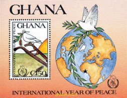 32117 MNH GHANA 1987 AÑO INTERNACIONAL DE LA PAZ - Ghana (1957-...)