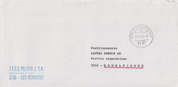 Motiv Brief  "T.E.F.S. Peltier, Agence Douane & Transport, Les Verrières"       1984 - Lettres & Documents