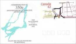 Canada Montreal 350e Enveloppe Pre-imprimee Balance Scale 42c ( A71 545a) - HerdenkingsOmslagen