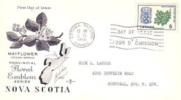 Canada Mayflower Fleur De Mai FDC ( A70 682) - 1961-1970
