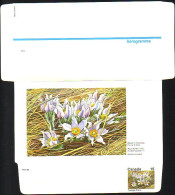 Canada Floral Domestogramme 15c Prairie Crocus Anémone Pulsatille ( A70 234) - 1953-.... Règne D'Elizabeth II
