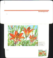 Canada Floral Domestogramme 8c Prairie Lily Lis Rouge Orangé ( A70 214b) - 1953-.... Regno Di Elizabeth II