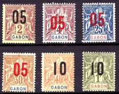 GABON - Entre 66 Et 76 - 6 Valeurs Surchargées - Neufs N* - Très Beaux - Unused Stamps
