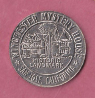 Souvenir Medal- Winchester Mystery House. Historic Landmarck. San Jose, California - Diam 28 Mm- - Pièces écrasées (Elongated Coins)