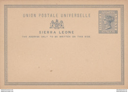 1881-83 SIERRA LEONE, Head Of Queen Victoria, POSTAL CARD+REPLY 3 Halfpence+3 Ha - Autres & Non Classés