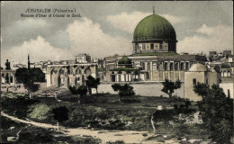 CPA Jerusalem, Israel, Omar-Moschee Und Davidshof - Israel