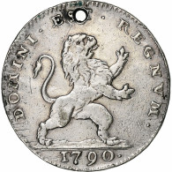 Pays-Bas Autrichiens, 10 Sols, 10 Stuivers, 1790, Bruxelles, Argent, TTB, KM:46 - Andere & Zonder Classificatie