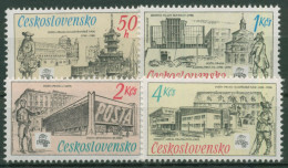 Tschechoslowakei 1988 PRAGA Postmuseum Postämter 2952/55 Postfrisch - Nuevos