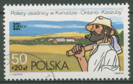Polen 1987 Briefmarkenausstellung CAPEX Toronto Auswanderer 3102 Gestempelt - Oblitérés