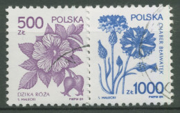 Polen 1989 Heilpflanzen Hundsrose Kornblume 3245/46 Gestempelt - Usati