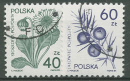 Polen 1989 Heilpflanzen Gänseblümchen Wacholder 3214/15 Gestempelt - Usati