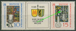 DDR 1964 Leipziger Messe Mit Plattenfehler 1053 F 49 In 1052/53 ZD Postfrisch - Variétés Et Curiosités