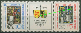 DDR 1964 Leipziger Messe Mit Plattenfehler 1053 F 46 A In 1052/53 ZD Postfrisch - Variétés Et Curiosités