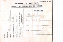 1793 01 ITALIAN POW PRISONER OF WAR CAMP 949 NAPOLI TO PIACENZA - Censura Censure Zensur Censored - Anglo-american Occ.: Naples