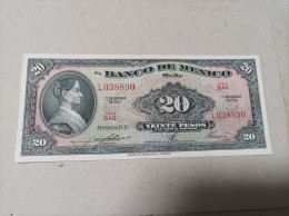 Billete México 20 Pesos, Año 1965, UNC - Mexico