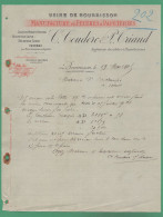 16 Bourrisson Prés D' Angoulême Vœuil-et-Giget Couderc Et Triaud Manufacture De Feutres à Papeterie 19 Mars 1905 - Imprimerie & Papeterie