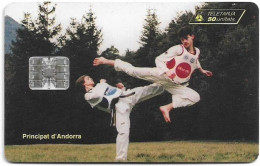 Andorra - STA - STA-0051 - Taekwondo, SC7, 06.1996, 50Units, 10.000ex, Used - Andorre