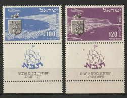 ISRAEL 1952** TABA Stamp Exhibition Full TAB MNH **, Scott C7-c8, Mi. 67-68, Yv.50-52 - Neufs (avec Tabs)