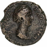 Diva Faustina I, As, 141, Rome, Bronze, TB+, RIC:1164 - La Dinastía Antonina (96 / 192)