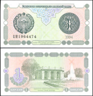 Uzbekistan 1 Som. 1994 Paper Unc. Banknote Cat# P.73a - Usbekistan