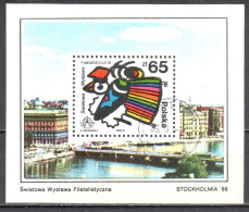 Poland 1986 - Stamp Exhibition STOCKHOLMIA ’86 Mi. Ms 100 - Used Gestempelt - Blocks & Sheetlets & Panes