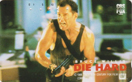 Télécarte JAPON / 110-011 - CINEMA - DIE HARD - BRUCE WILLIS - MOVIE JAPAN Phonecard - KINO TK - D 19968 - Cinéma