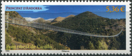 Andorra [Fr.] 2024. Tibetan Bridge In Canillo (MNH OG) Stamp - Ungebraucht