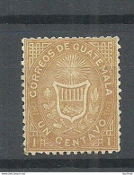 GUATEMALA 1871 Michel 1 (*) Mint No Gum - Guatemala