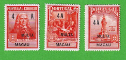 MAC574- MACAU 1925 IMP. POSTAL PORTEADO Nº 3_ 5- MNH - Ongebruikt