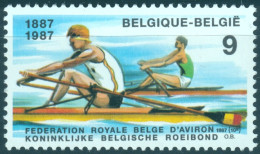 F-EX50163 BELGIUM BELGIQUE MNH 1987 NATIONAL ROWING FEDERATION.  - Canoa