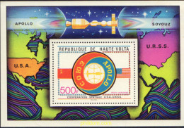 370419 MNH ALTO VOLTA 1975 COLABORACION ESPACIAL USA-URSS - Upper Volta (1958-1984)