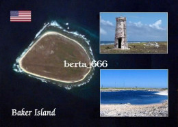 United States Baker Island Satellite View Pacific Ocean New Postcard - Autres & Non Classés
