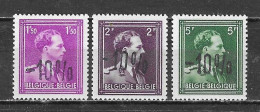 724B/F**  Leopold III Col Ouvert Surchargé -10% - Série Complète - MNH** - LOOK!!!! - 1946 -10%