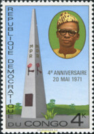 710630 MNH CONGO. República Democrática 1971 4 ANIVERSARIO DEL MOVIMIENTO POPULAR DE LA REVOLUCION - Neufs