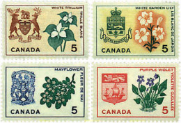 713672 MNH CANADA 1964 ESCUDOS DE LAS PROVINCIAS Y FLORES - Autres & Non Classés