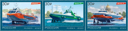 Russia 2023. Hydrofoil Vessels Of The New Generation (MNH OG) Block Of 3 Stamps - Neufs